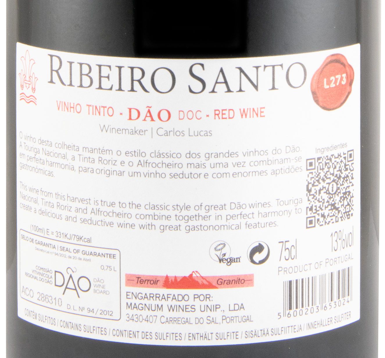 2023 Ribeiro Santo red