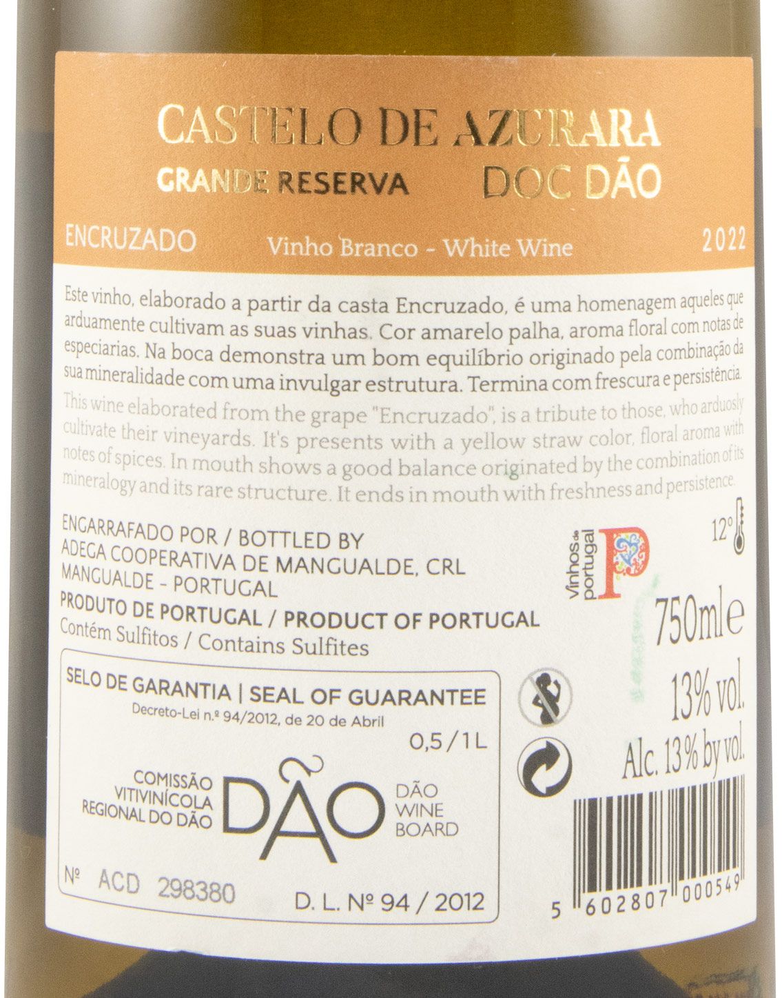 2022 Castelo de Azurara Encruzado Grande Reserva branco
