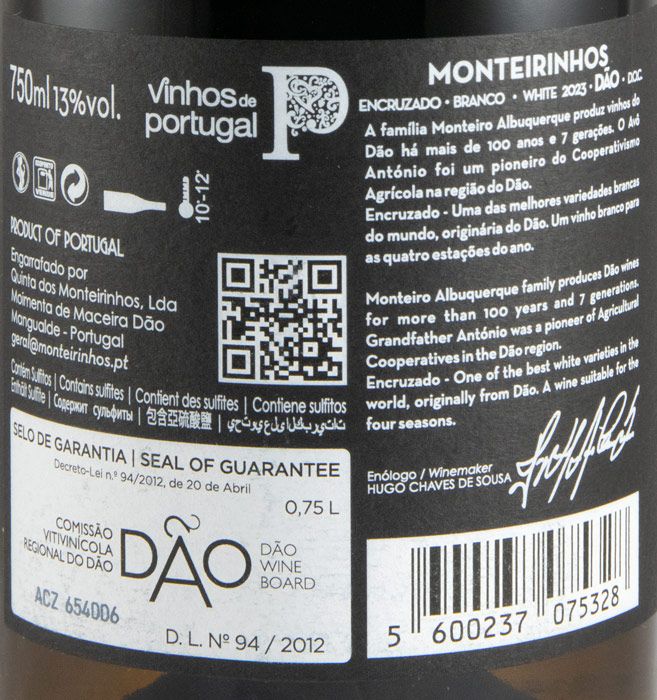 2023 Monteirinhos Avô António Encruzado branco