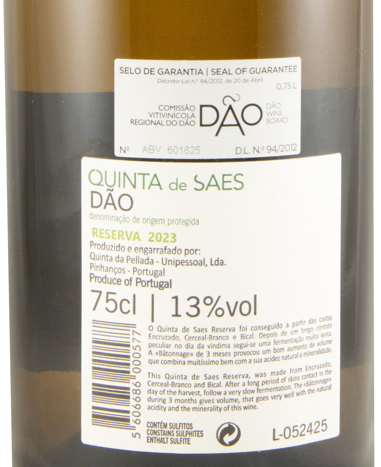 2023 Quinta de Saes Reserva branco