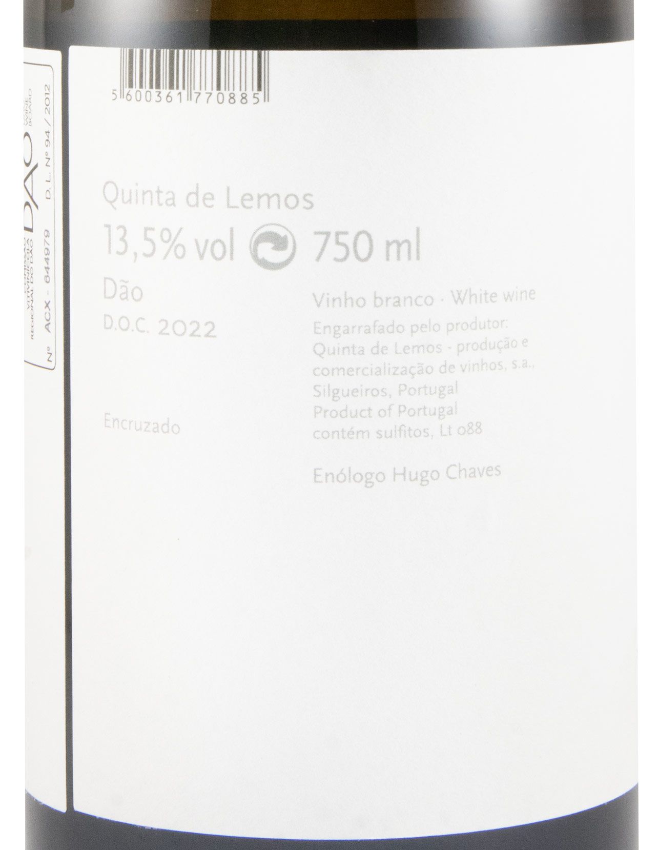 2022 Quinta de Lemos Dona Paulette branco