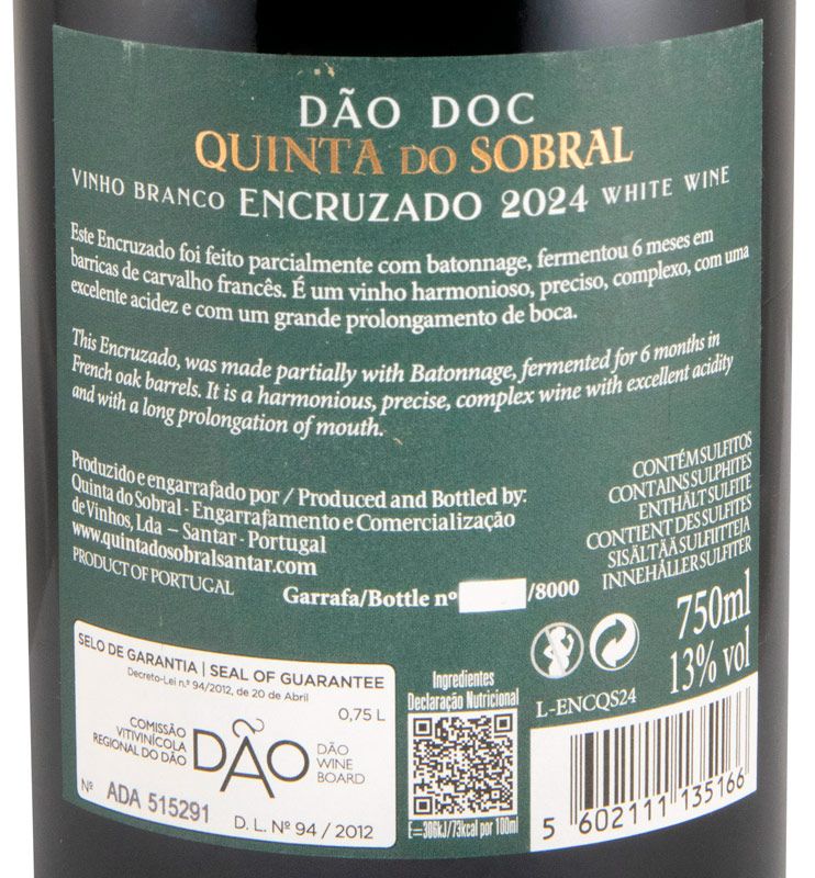 2024 Quinta do Sobral Encruzado branco