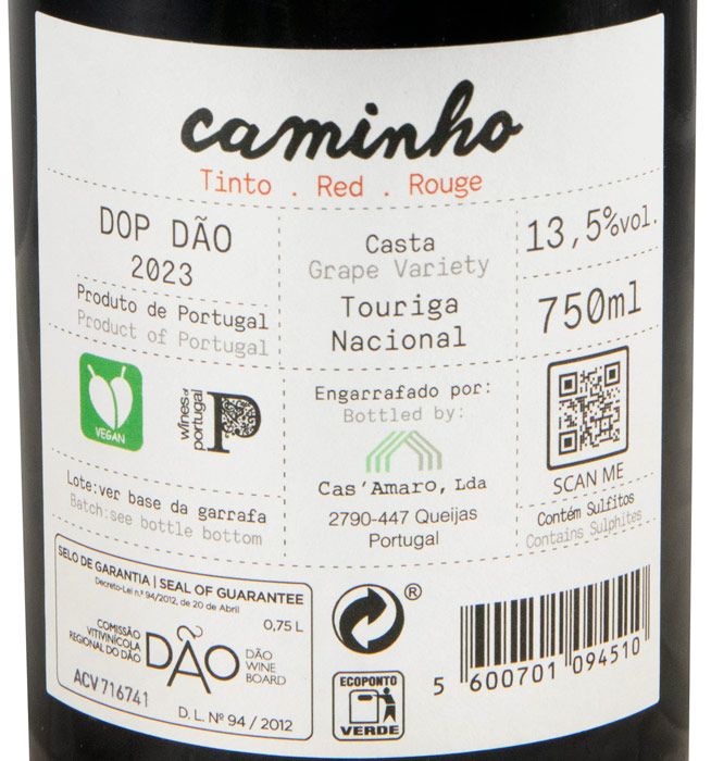 2023 Caminho Touriga Nacional tinto