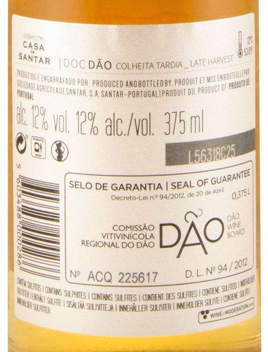 2022 Casa de Santar Outono de Santar Colheita Tardia branco 37,5cl