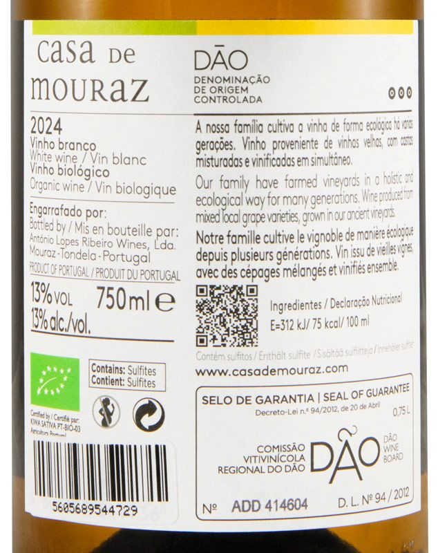 2024 Casa de Mouraz organic white