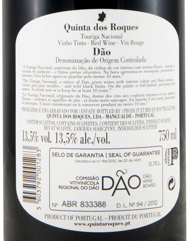 2021 Quinta dos Roques Touriga Nacional tinto