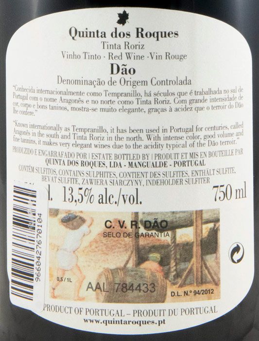 2019 Quinta dos Roques Tinta Roriz tinto