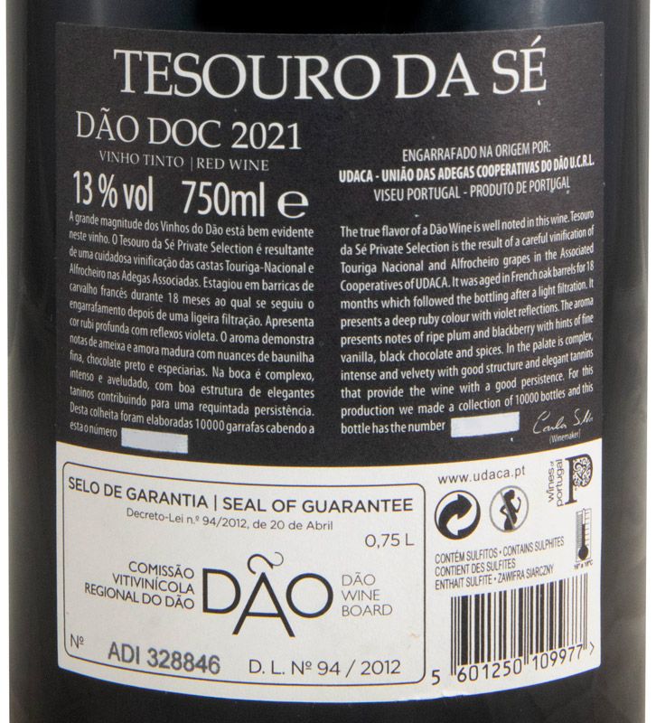 2021 Tesouro da Sé Private Selection red