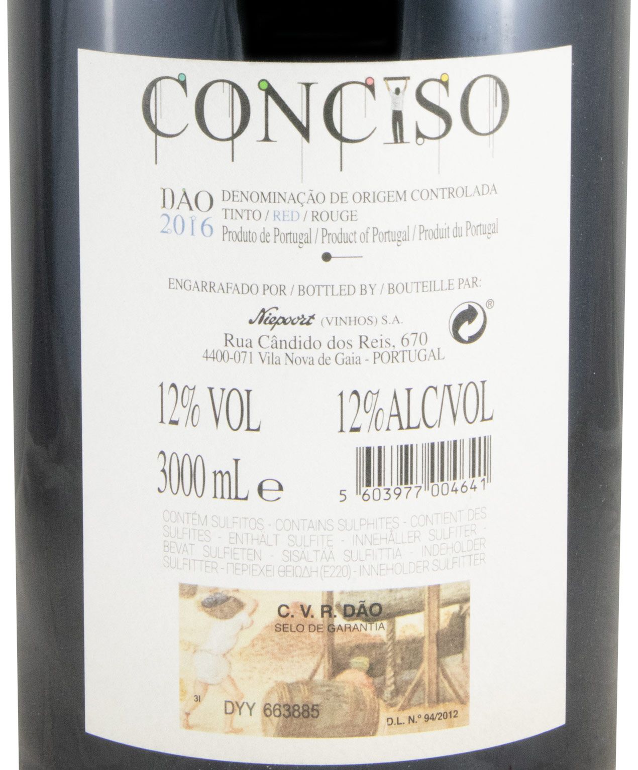 2016 Niepoort Conciso red 3L