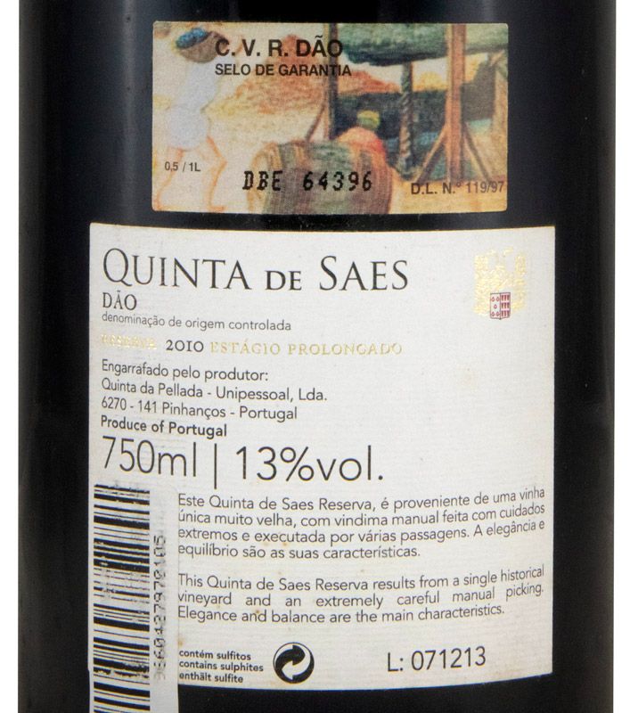 2010 Quinta de Saes Estágio Prolongado Reserva red