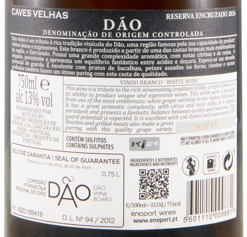 2024 Caves Velhas Encruzado Reserva white