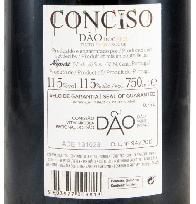 2022 Niepoort Conciso red