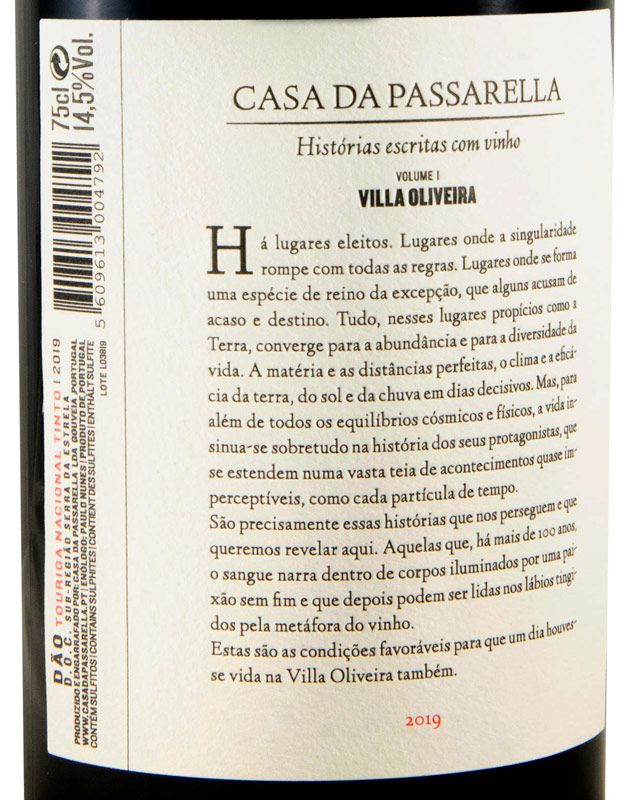 2019 Casa da Passarella Villa Oliveira red