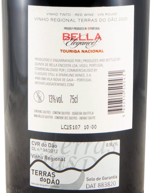 2020 Bella Élégance Touriga Nacional red