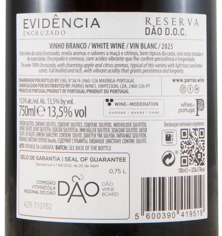 2025 Evidência Encruzado Reserva white