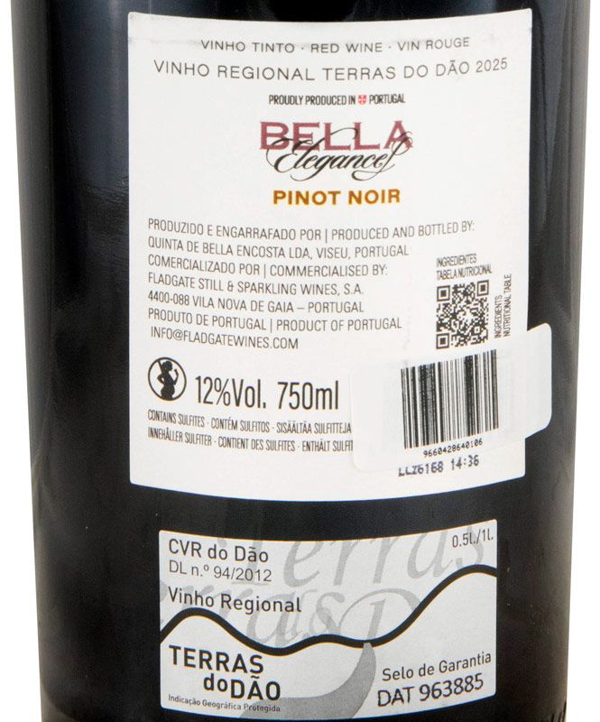 2025 Bella Élégance Pinot Noir red