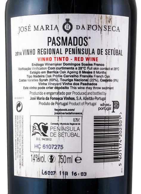 2014 José Maria da Fonseca Pasmados tinto