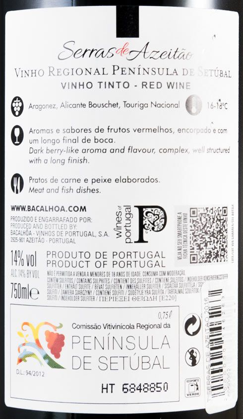 2016 Serras de Azeitão red