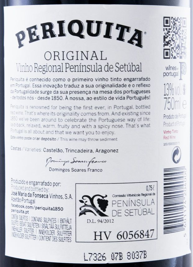 2016 José Maria da Fonseca Periquita red