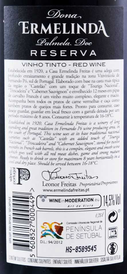 2015 Dona Ermelinda Reserva red