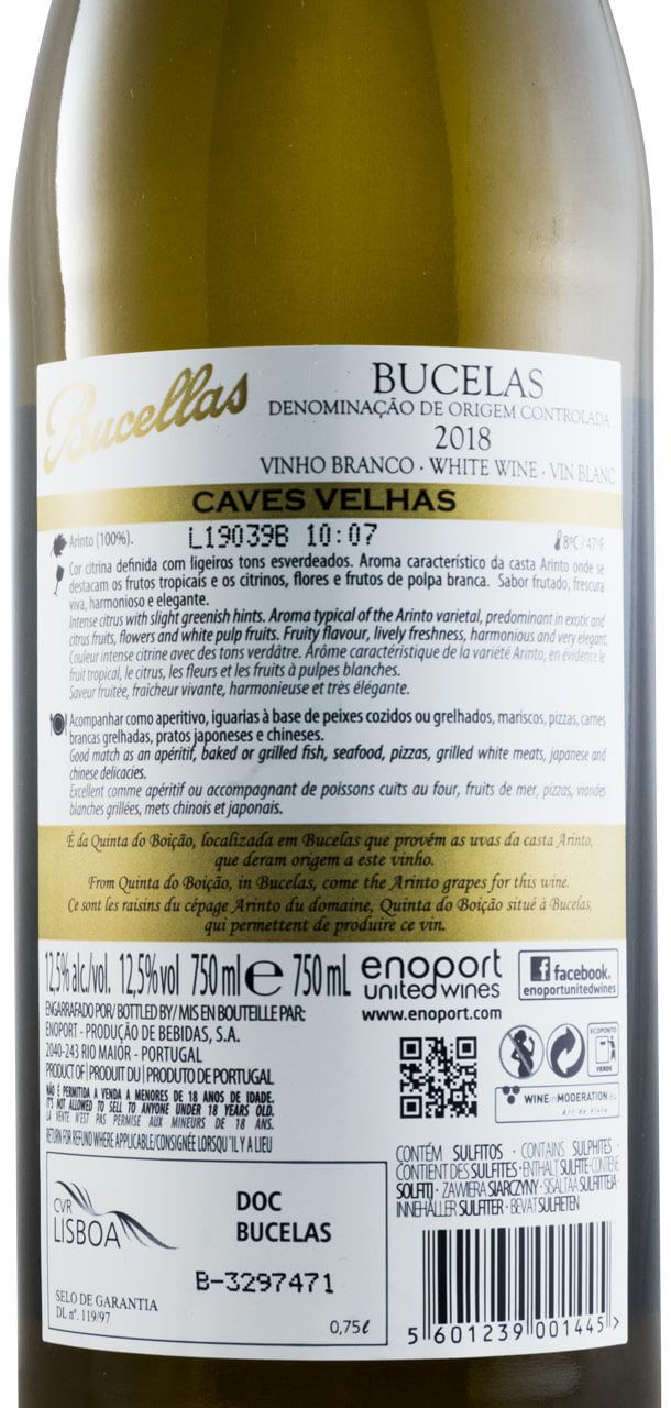 2018 Caves Velhas Bucellas Arinto branco
