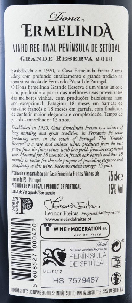 2013 Dona Ermelinda Grande Reserva red