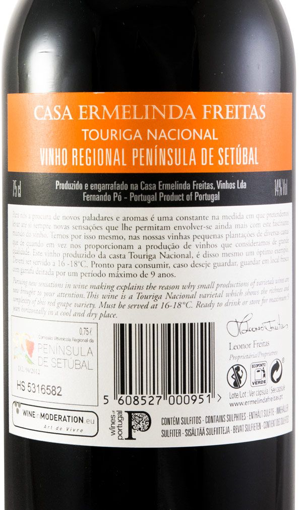 2014 Casa Ermelinda Freitas Touriga Nacional Reserva red