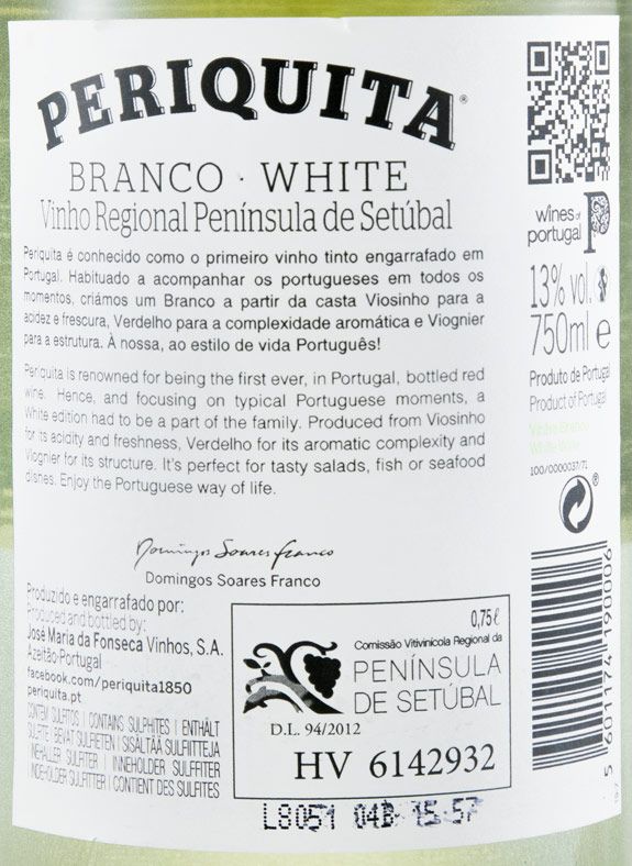 2017 José Maria da Fonseca Periquita white