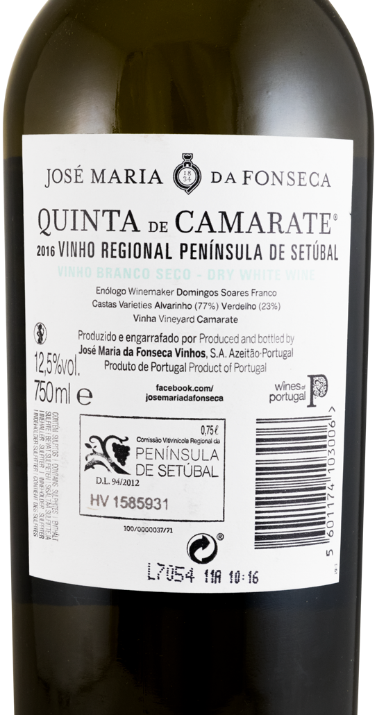 2016 José Maria da Fonseca Quinta de Camarate Seco branco