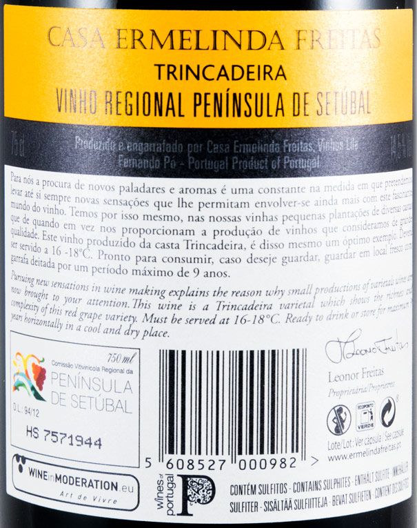 2015 Casa Ermelinda Freitas Trincadeira Reserva tinto