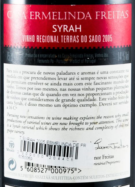 2005 Ermelinda de Freitas Syrah tinto