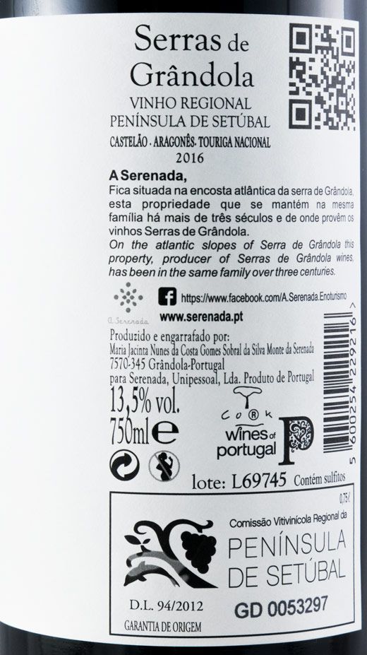 2016 Serras de Grândola red