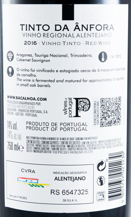 2016 Tinto da Ânfora tinto