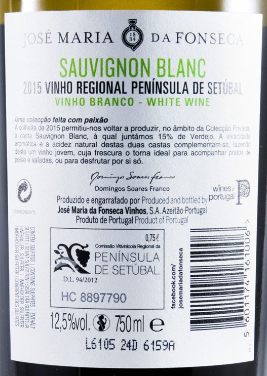 2015 Domingos Soares Franco Sauvignon Blanc Colecção Privada white