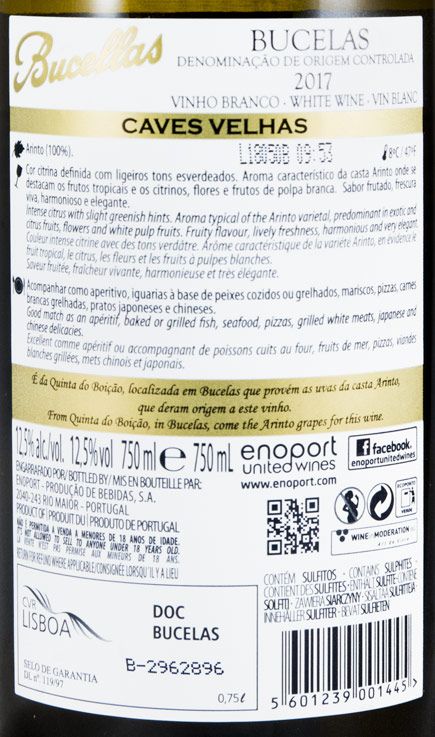 2017 Caves Velhas Bucellas Arinto white