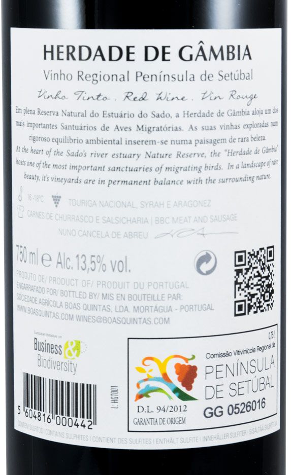2016 Herdade de Gâmbia tinto