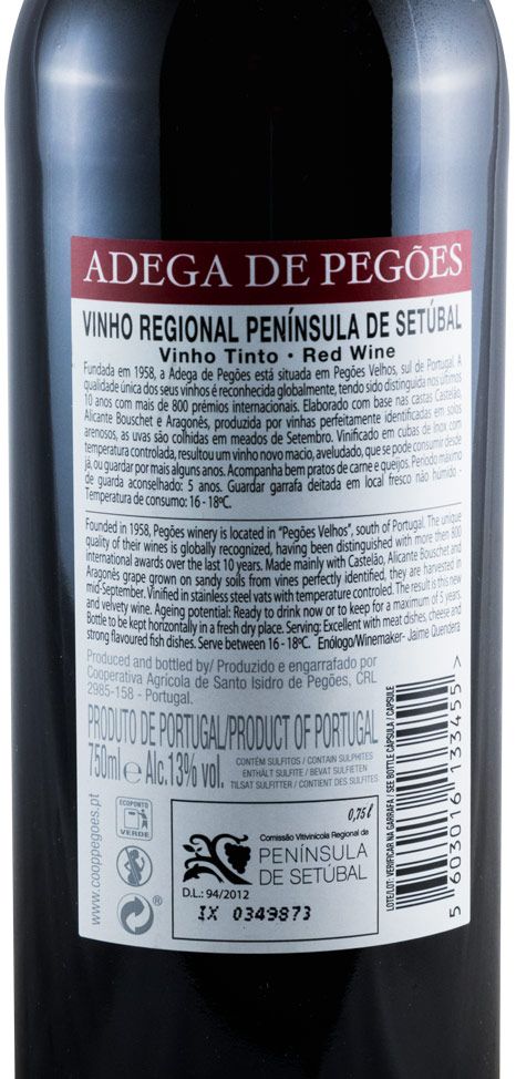 2018 Pegões Regional red