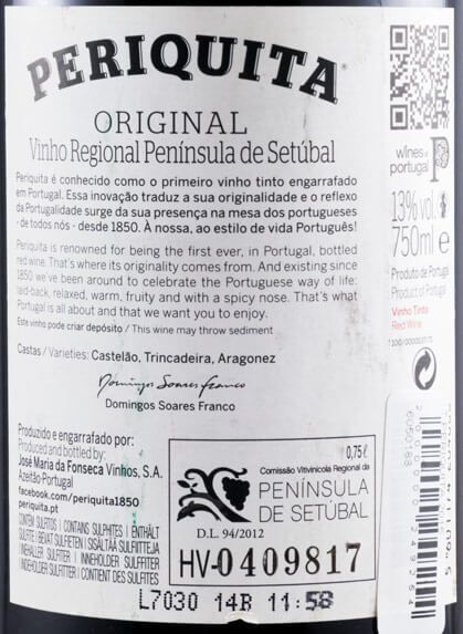 2015 José Maria da Fonseca Periquita tinto