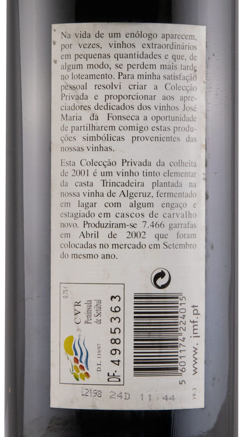 2001 Domingos Soares Franco Colecção Privada Trincadeira tinto