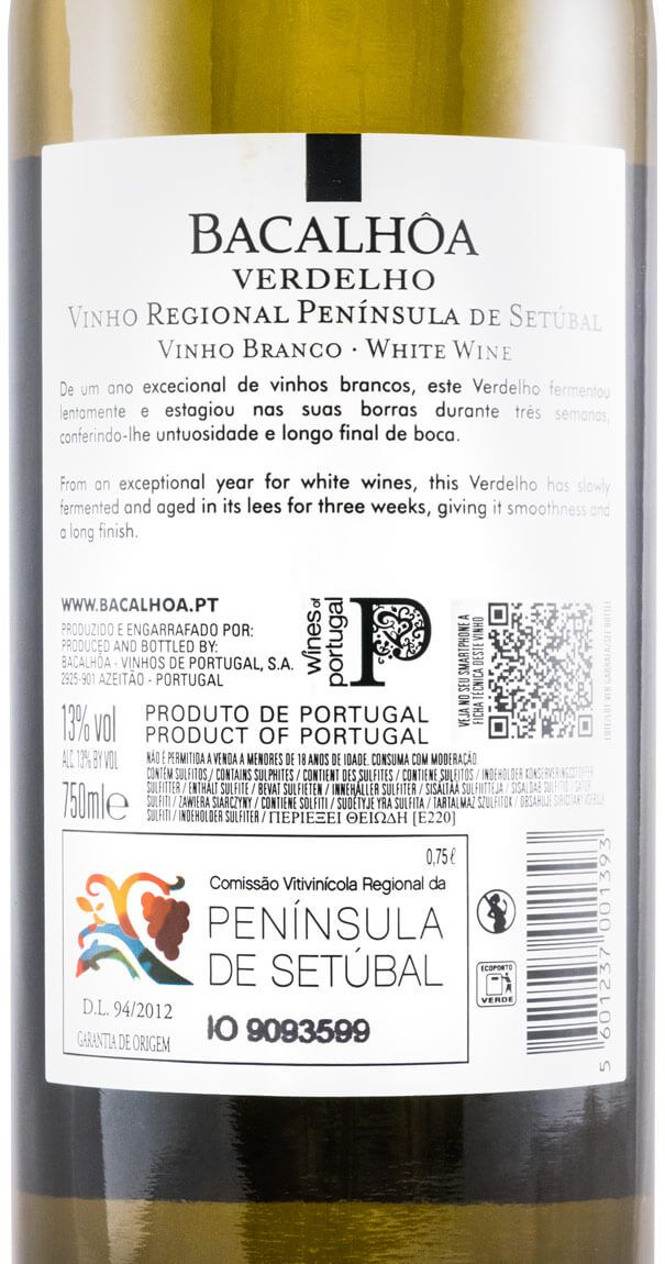 2018 Bacalhôa Verdelho branco