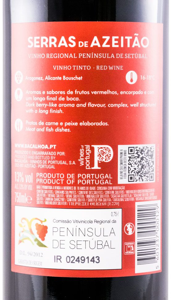 2018 Serras de Azeitão red