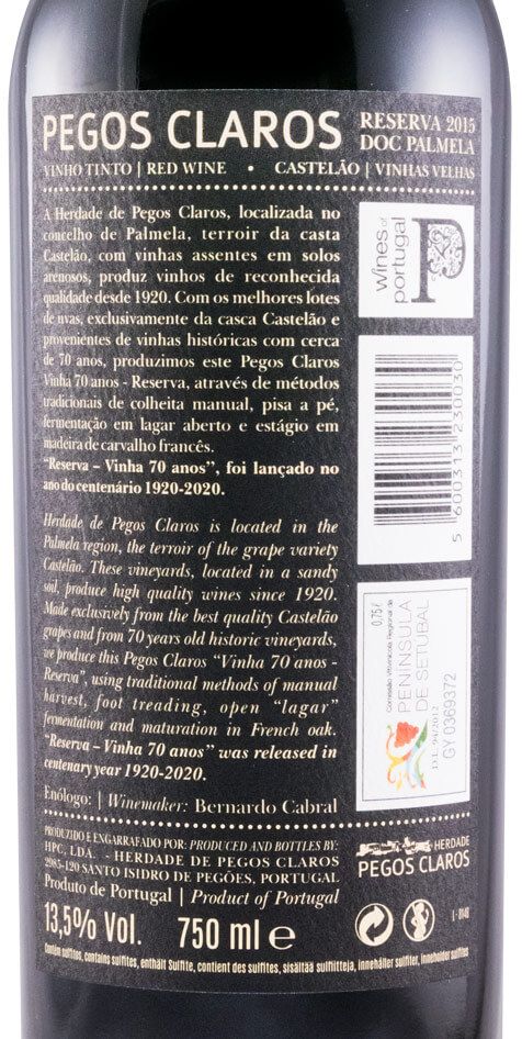2015 Pegos Claros Vinhas Velhas Reserva tinto