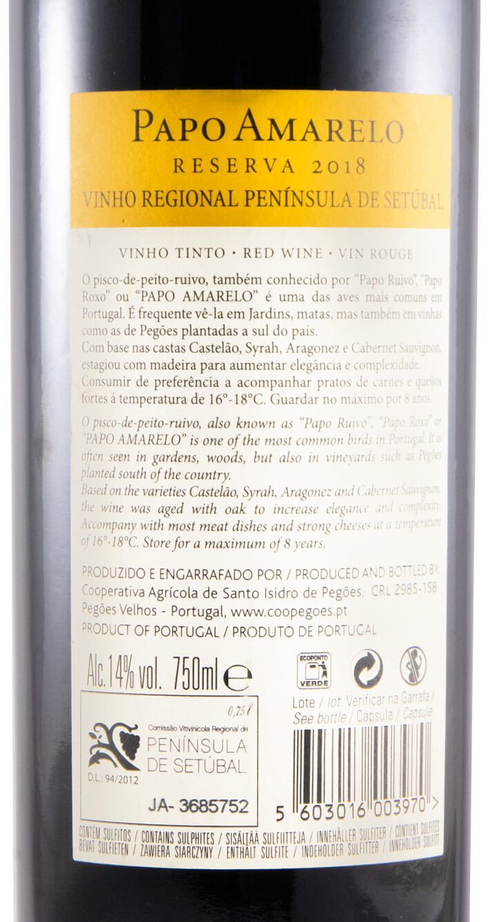 2018 Papo Amarelo Reserva tinto