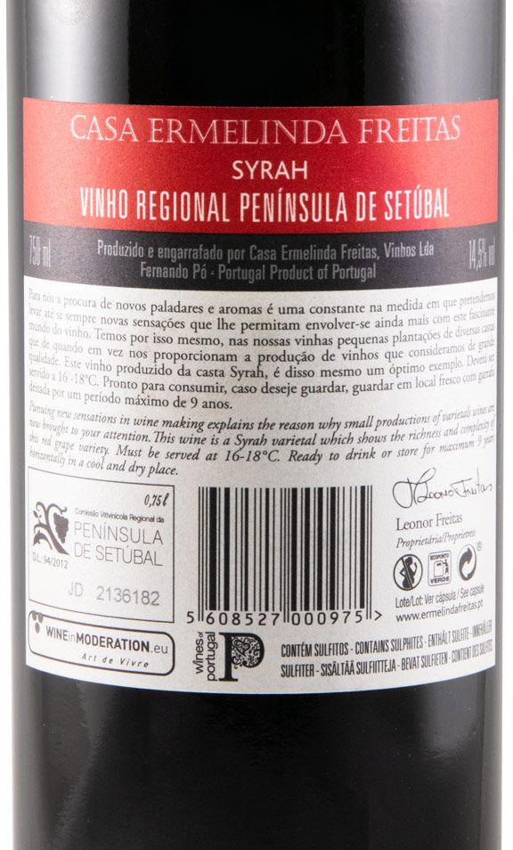 2018 Casa Ermelinda Freitas Syrah Reserva tinto