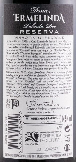 2018 Dona Ermelinda Reserva tinto