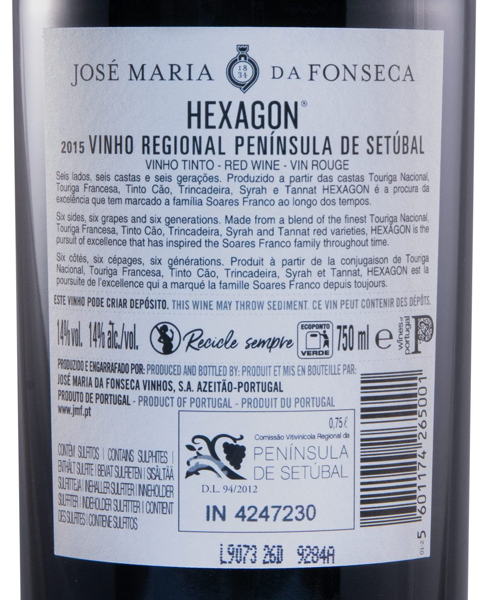 2015 José Maria da Fonseca Hexagon red