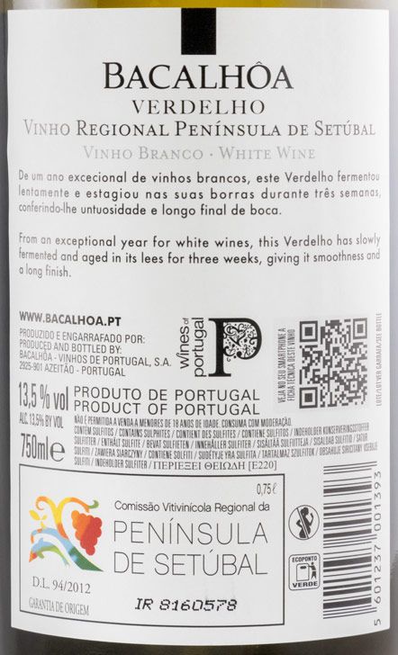 2019 Bacalhôa Verdelho branco