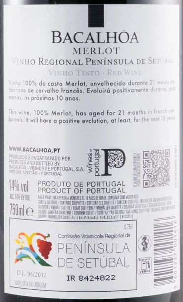 2017 Bacalhôa Merlot tinto