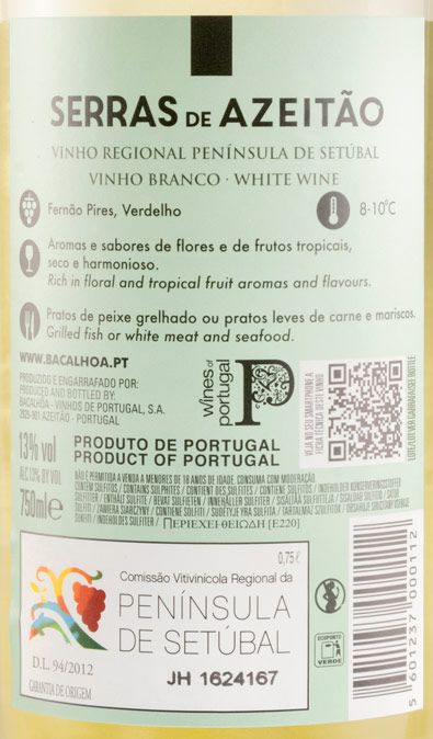 2019 Serras de Azeitão white