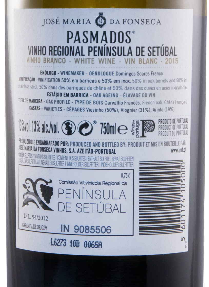 2015 José Maria da Fonseca Pasmados white